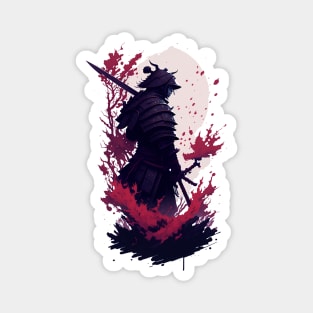 Colorful Chaos Unleashed Shadow Samurai Magnet