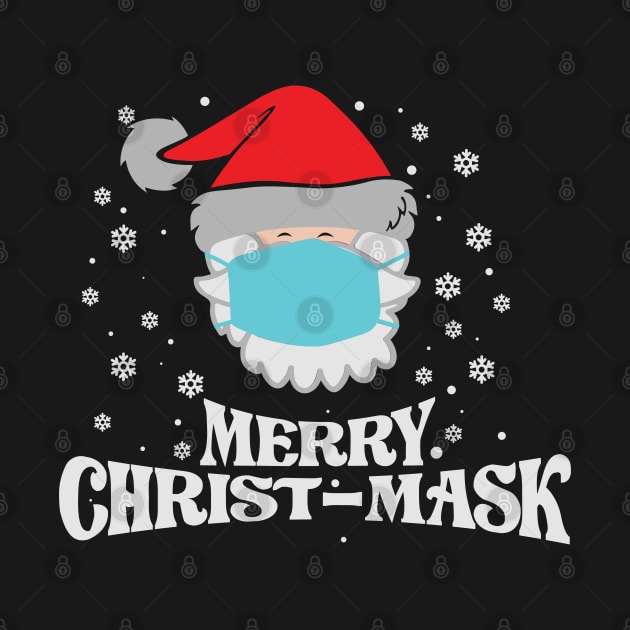 Merry Christ-mask funny quarantined Christmas gift by BadDesignCo