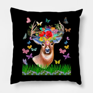 colorful meadow Pillow