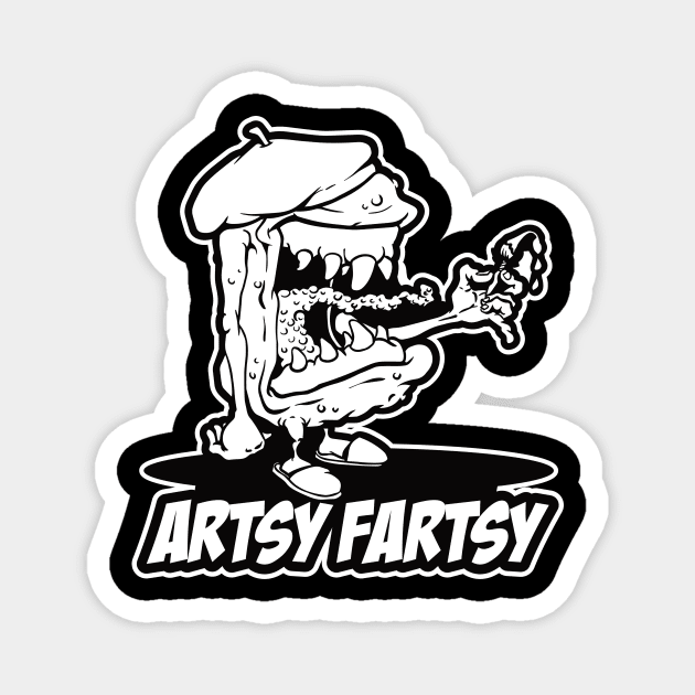 Artsy Fartsy Magnet by artwork-a-go-go