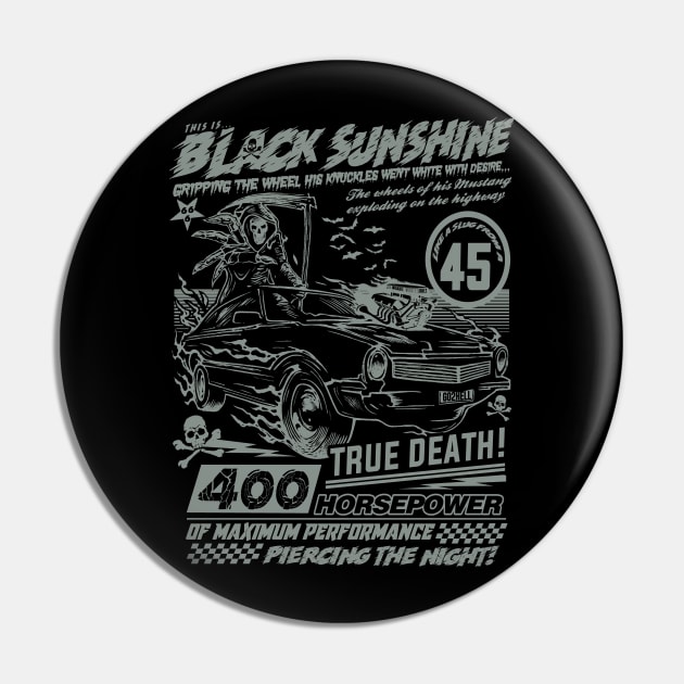 BLACK SUNSHINE Pin by joeyjamesartworx