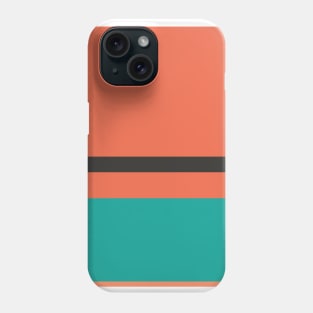 A gentle consistency of Light Red Ochre, Faded Orange, Christmas Purple, Persian Green and Dark Charcoal stripes. Phone Case