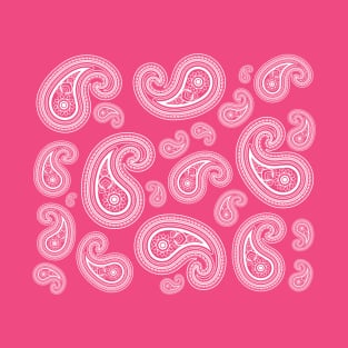 Paisleys on pink T-Shirt