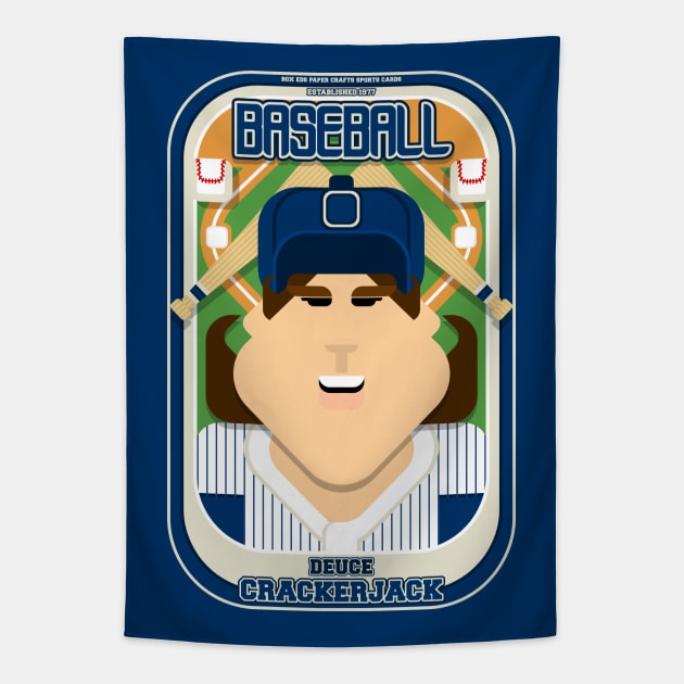 Baseball Blue Pinstripes - Deuce Crackerjack - June version Tapestry by Boxedspapercrafts