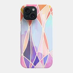 Purple & Peach Love - abstract painting in rainbow pastels Phone Case