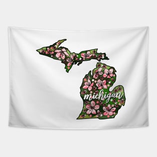 Michigan State Flowers Tapestry