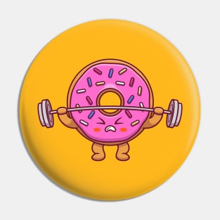 Cute Doughnut Lifting Dumbbel Pin