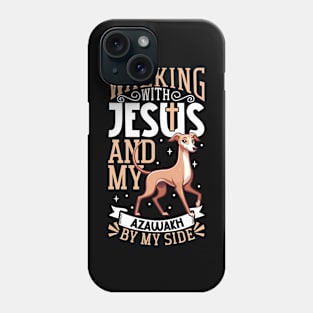 Jesus and dog - Azawakh Phone Case