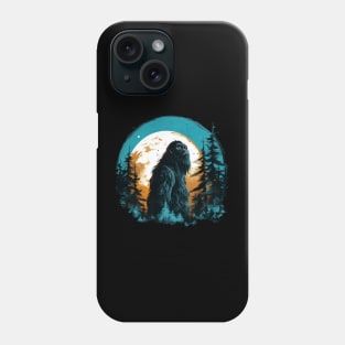 Retro Sasquatch Silhouette And Moon Bigfoot Phone Case