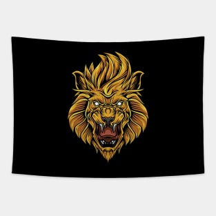 golden lion head Tapestry