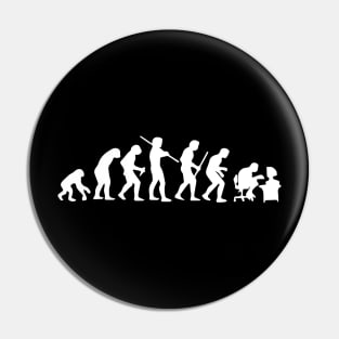 Evolution Of Man To Computer Gamer Pin
