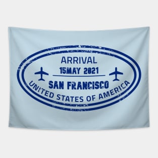 San Francisco passport stamp Tapestry