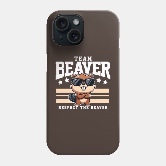 Team Beaver Respect the Beaver Phone Case by DetourShirts