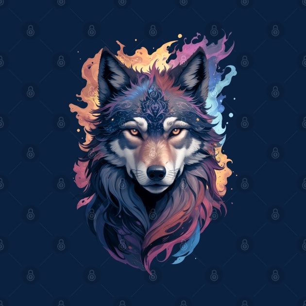 Wolf's Visage: Nocturnal Elegance by Orange-C