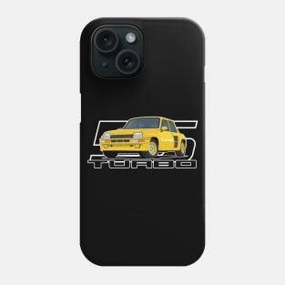 Car 5 Turbo 1980 v2 yellow Phone Case