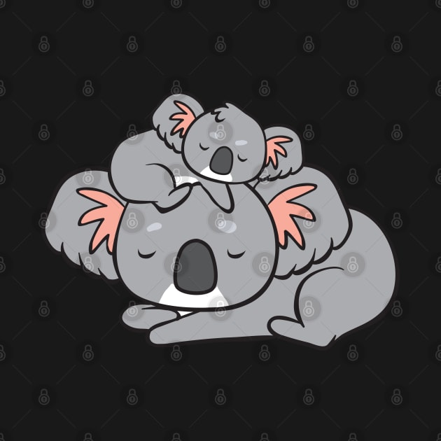 Koala - with baby by theanimaldude