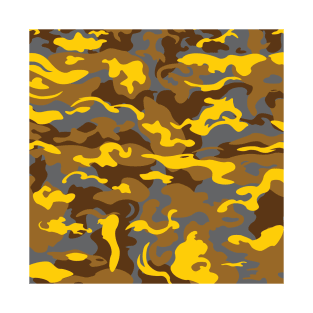 Yellow Camouflage Pattern T-Shirt