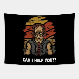 Halloween Frankenstein Monster Can I Help You?? Tapestry