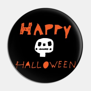 Happy Halloween cute skull Pin