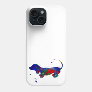 RGB Dachshund Watercolor Painting Phone Case