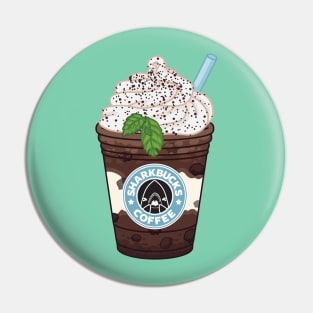 Sharkbucks Frappucino // Midnight Angelfish Pin