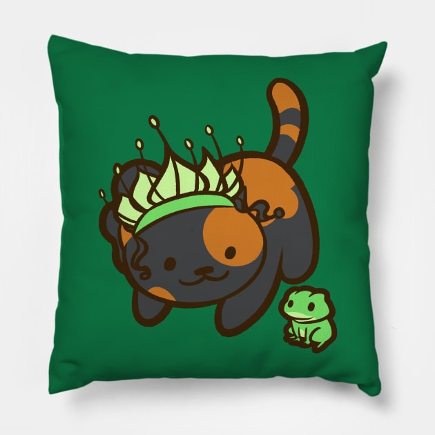 The Kitty and the Frog Pillow by Ellador