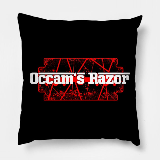 Occam's Razor 3 Pillow by Comixdesign