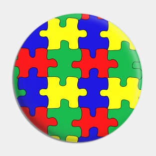 Colorful Puzzle Pieces Pin