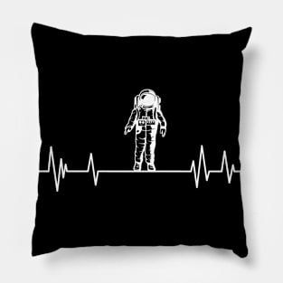 astronaut heartbeat ,space heartbeat galaxy Pillow