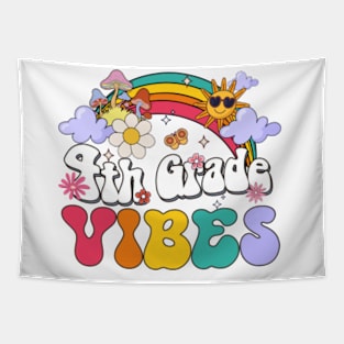 4th grade Vibes - Fourth Grade Team Retro 1st Day of School Tapestry