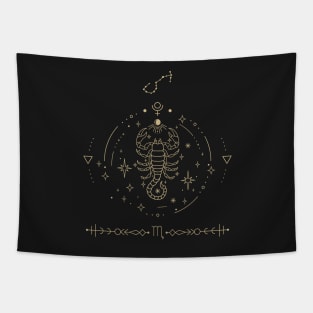 Zodiac Scorpio sign. Tapestry
