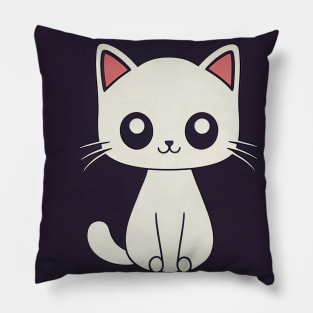 Cartoon cat character icon logo Pillow