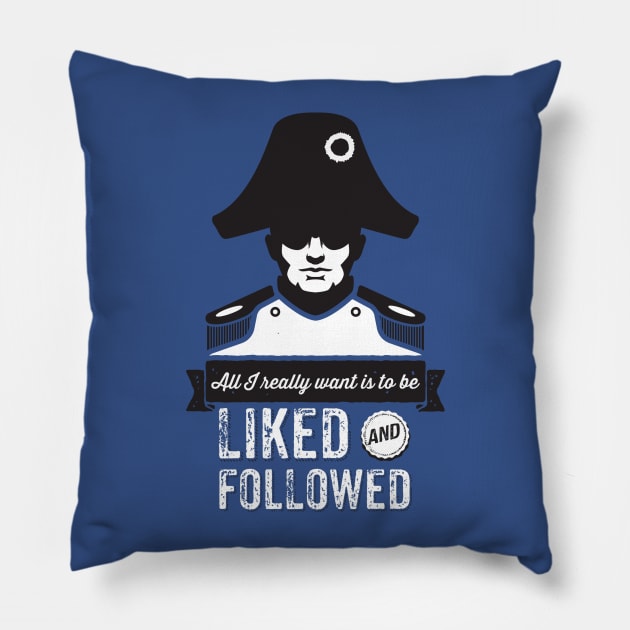 Hashtag Napoleon Pillow by jhclarkiv