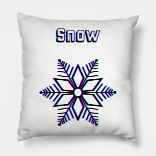 Snowflake Glitch Pillow