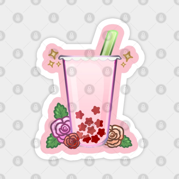 Rose Boba Magnet by Ranefea