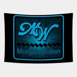 Morgan Wallen - MW aesthetic turquoise blue color Tapestry