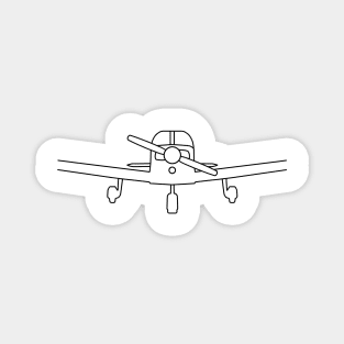 Piper PA28 outline graphic (black) Magnet