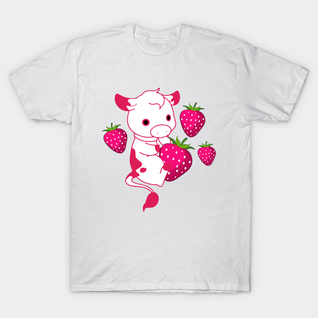 Discover Strawberry Cow - baby cow - Strawberry Cow Cute - T-Shirt