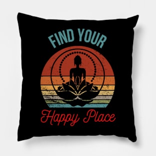 Silhouette of Buddha in Lotus Flower: Find Your Zen Pillow