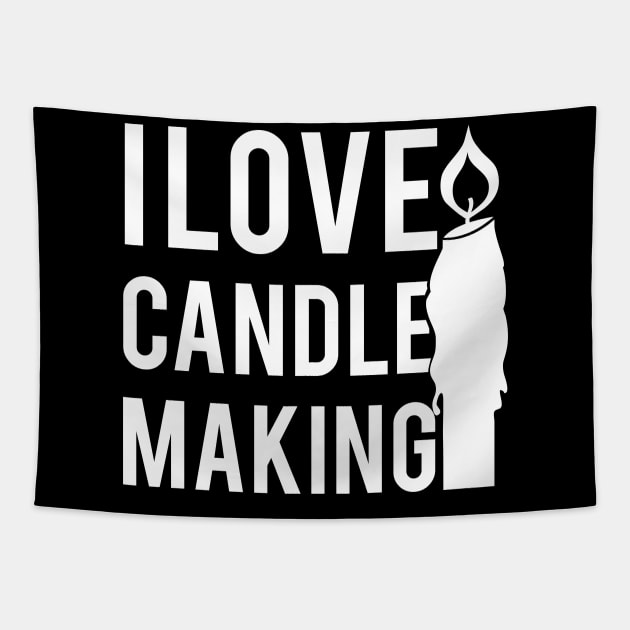 I love Candle Making Tapestry by Qwerdenker Music Merch
