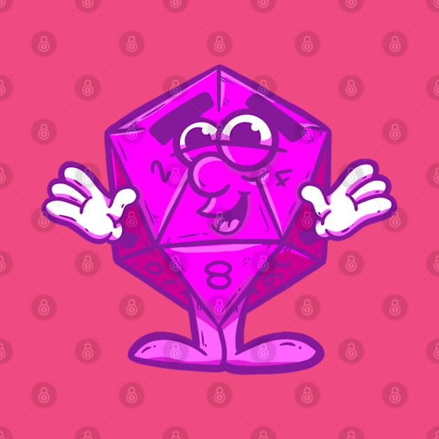 Twenty Sided Die Guy by PrettyGoodPosters