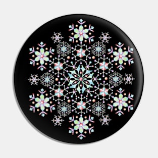 Mandala Snowflake Pin