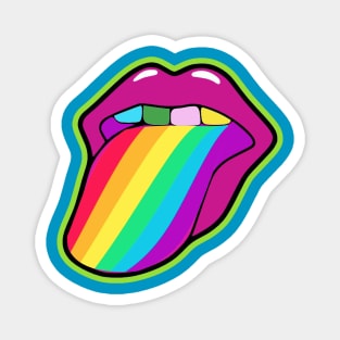 Rainbow mouth art Magnet