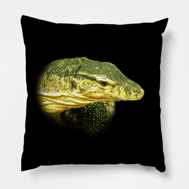 Monitor lizard Pillow by Guardi