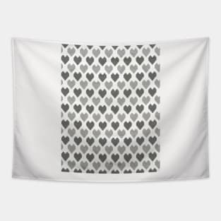 Black and White Neck Gator Black and White Hearts Pattern Tapestry