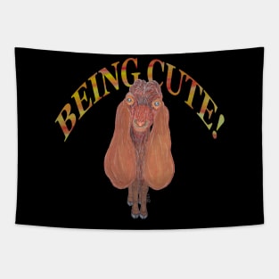 DAMASCUS GOAT BEING CUTE Tapestry