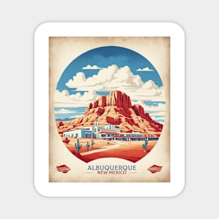 Albuquerque New Mexico United States of America Tourism Vintage Poster Magnet