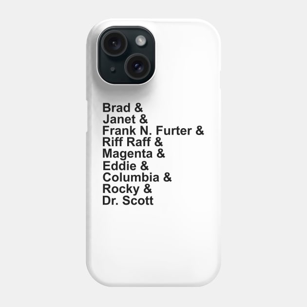 Rocky Horror Cast Phone Case by spunkie