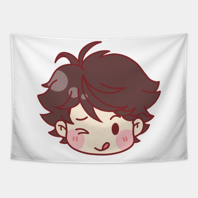 Cute Flirty Oikawa Tapestry by Piliponia