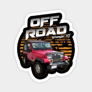 Jeep Wrangler YJ jeep car offroad name Magnet